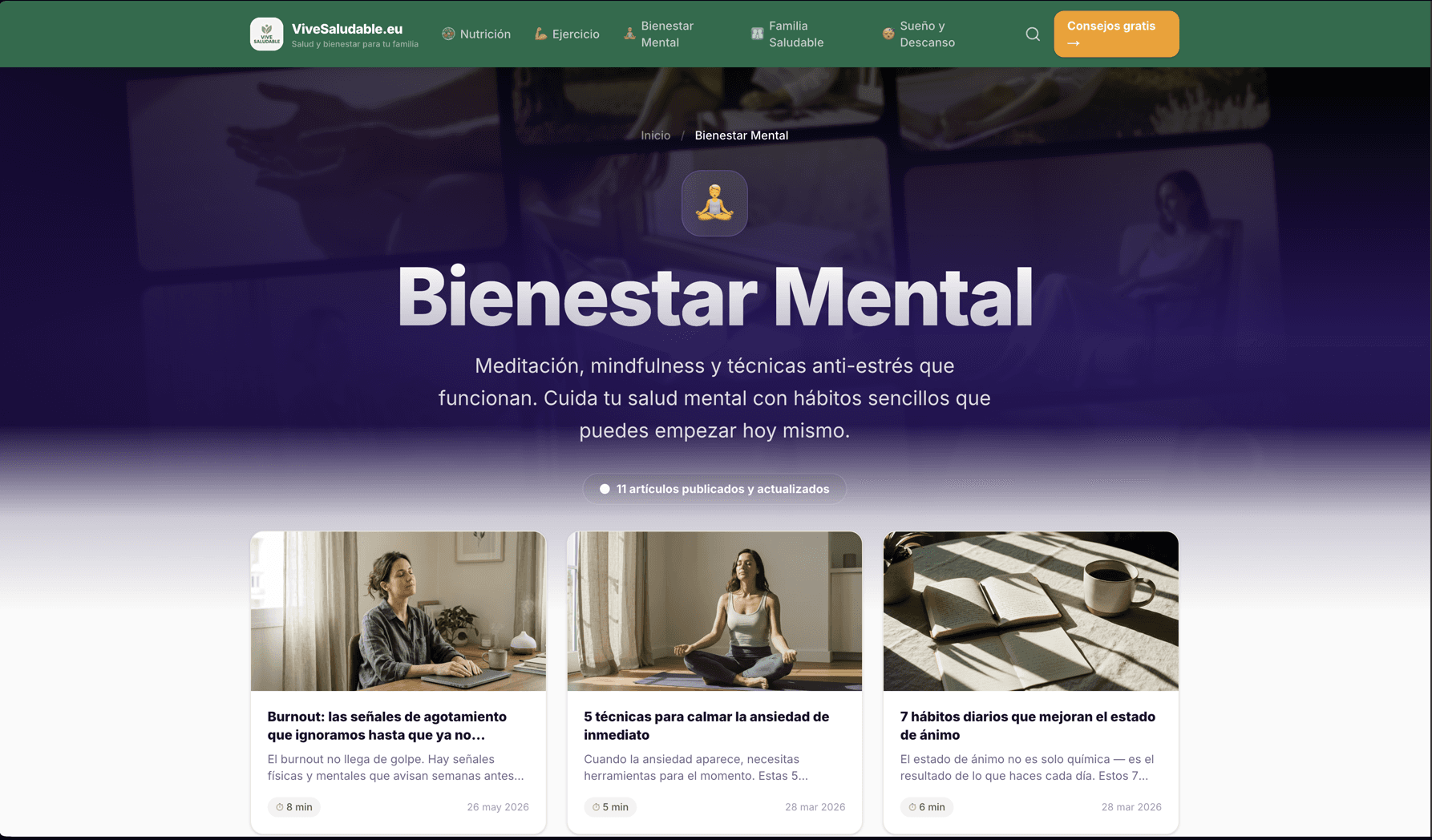 ViveSaludable · Bienestar Mental