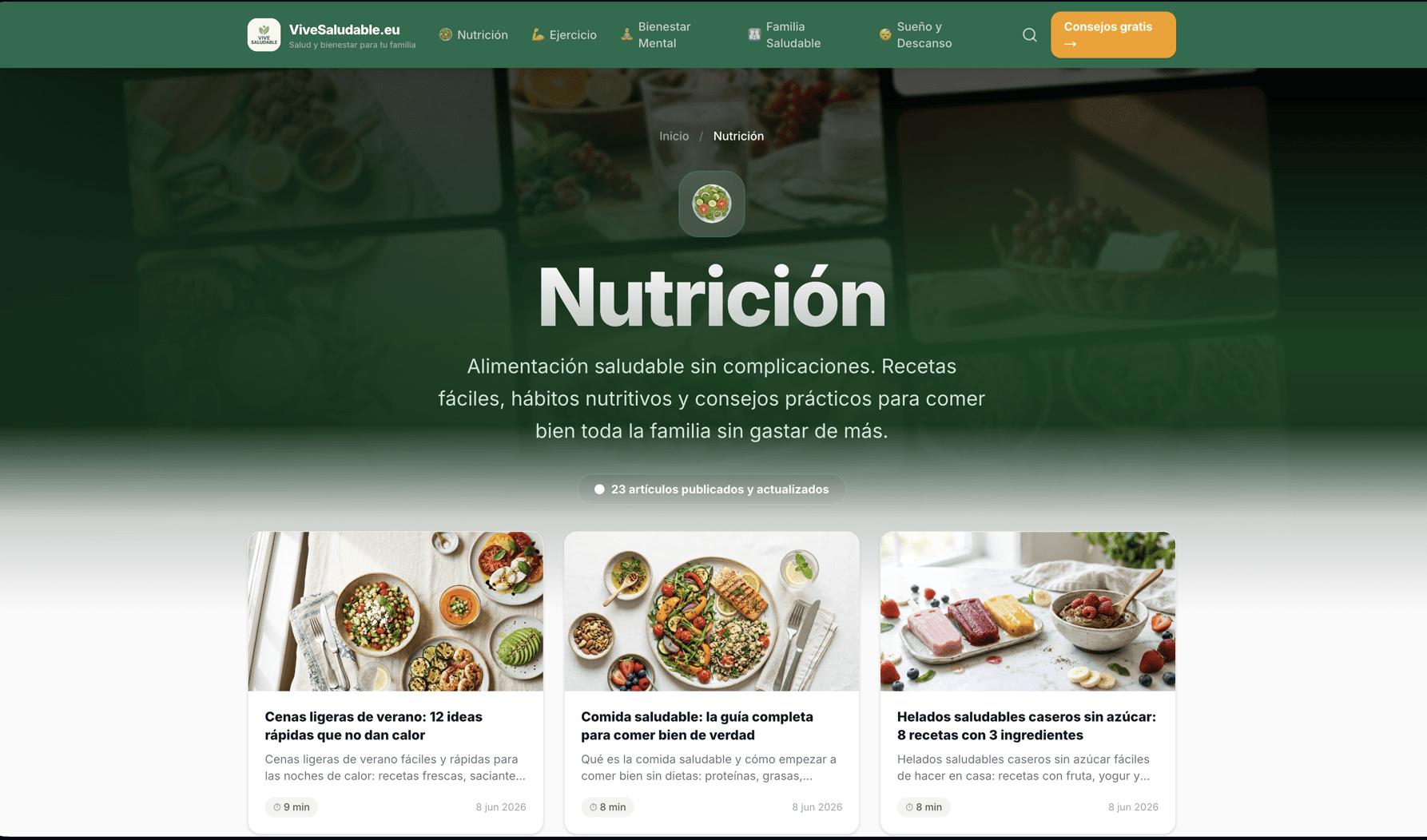 ViveSaludable · Nutrición