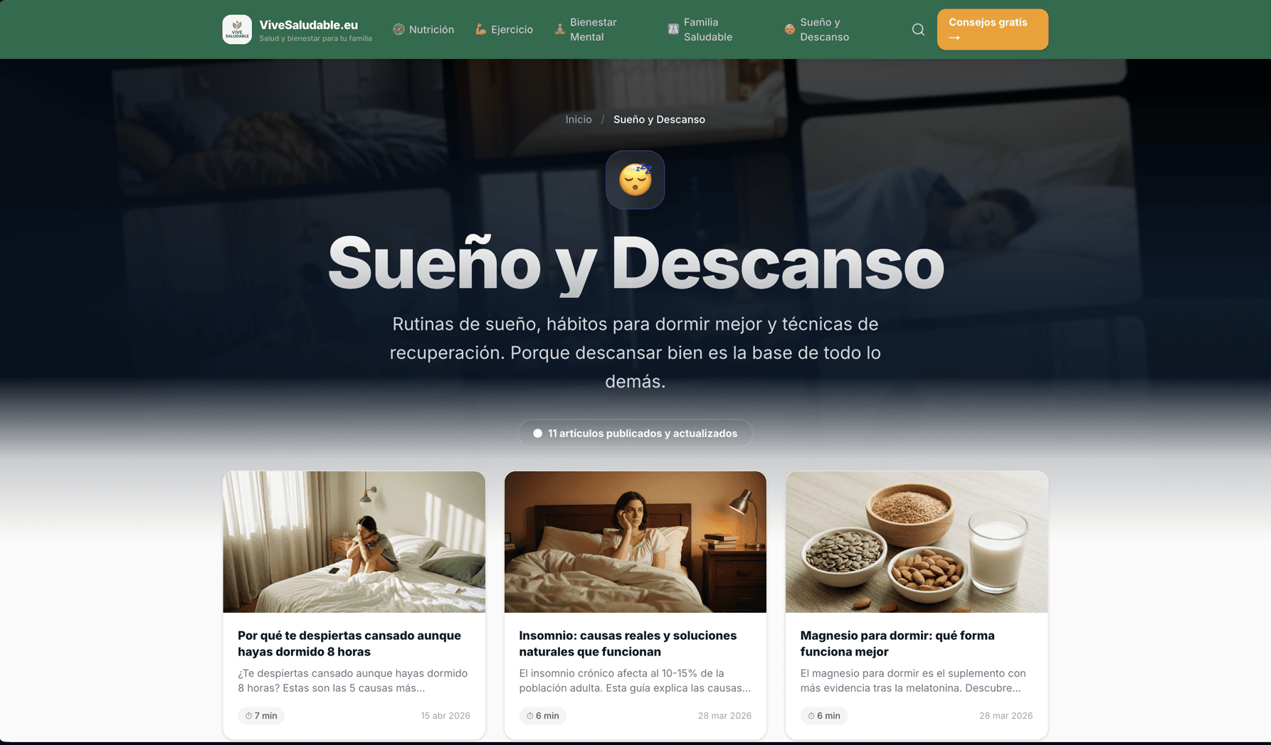 ViveSaludable · Sueño y Descanso