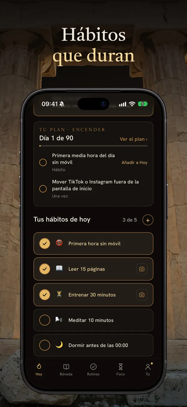Hábitos del día y plan de 90 días