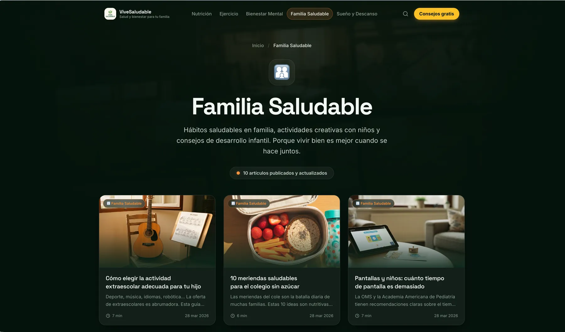 ViveSaludable · Familia Saludable
