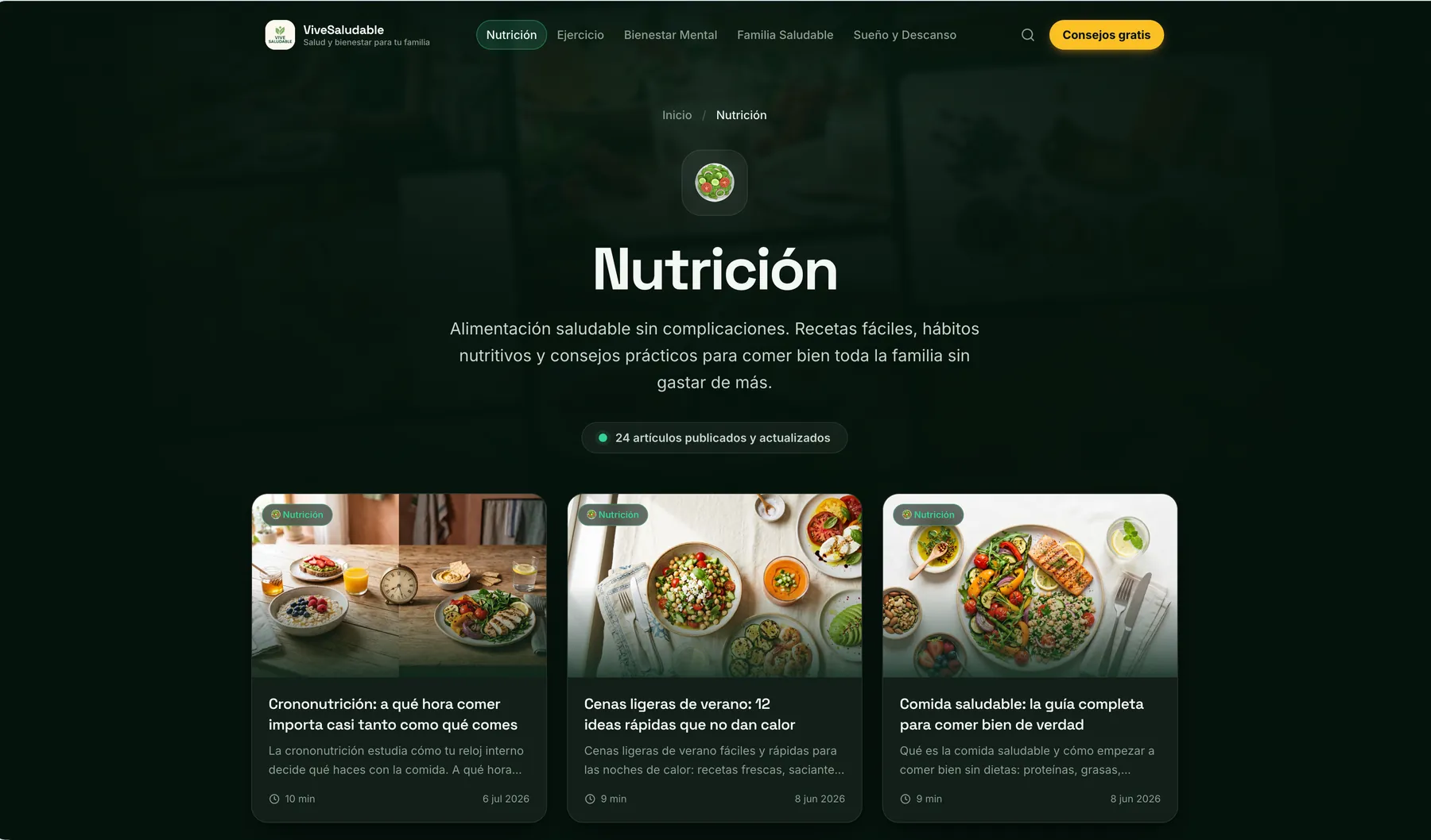ViveSaludable · Nutrición